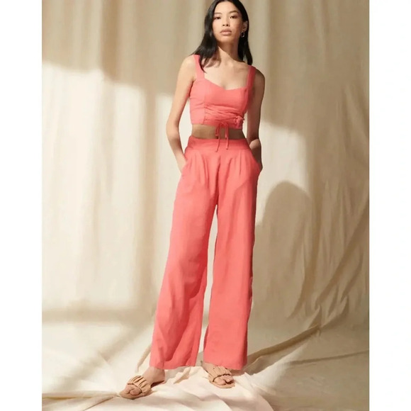 Abercrombie & Fitch Pants - Abercrombie & Fitch Linen Blend  Wide Leg Pants